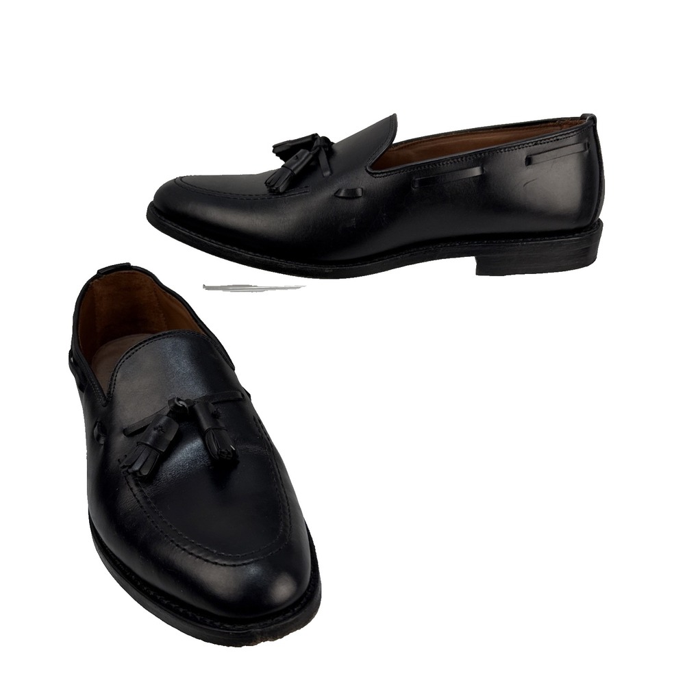Allen Edmonds Grayson Tassel Loafer Size 11 Black European Calfskin Leather USA